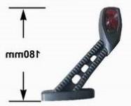 IBQE KLED26061 - CUERNO 4 LED IZQ ANGULO45 CABEZA VERTICAL 180MM MODERNO